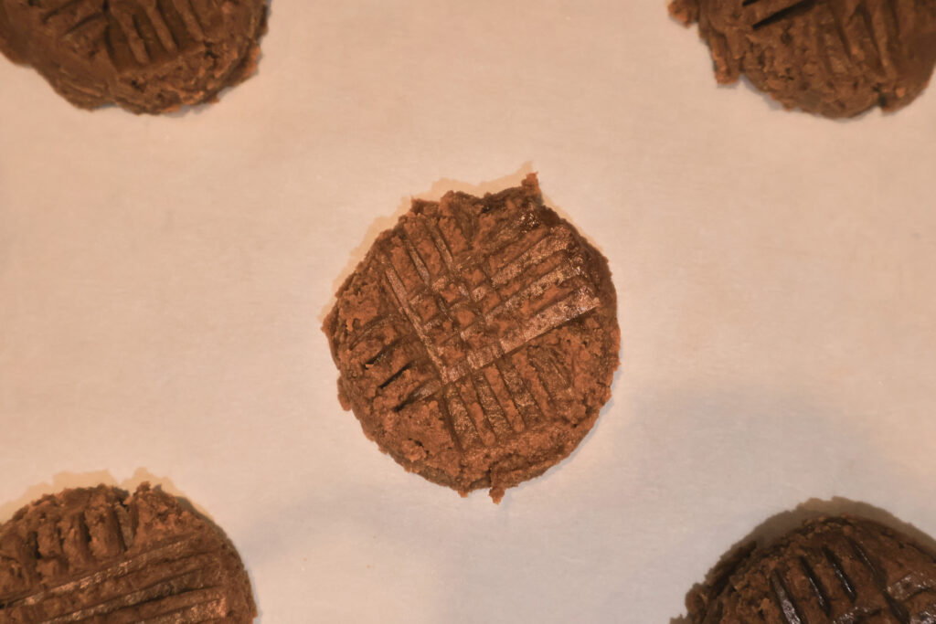 peanut butter cookie top view